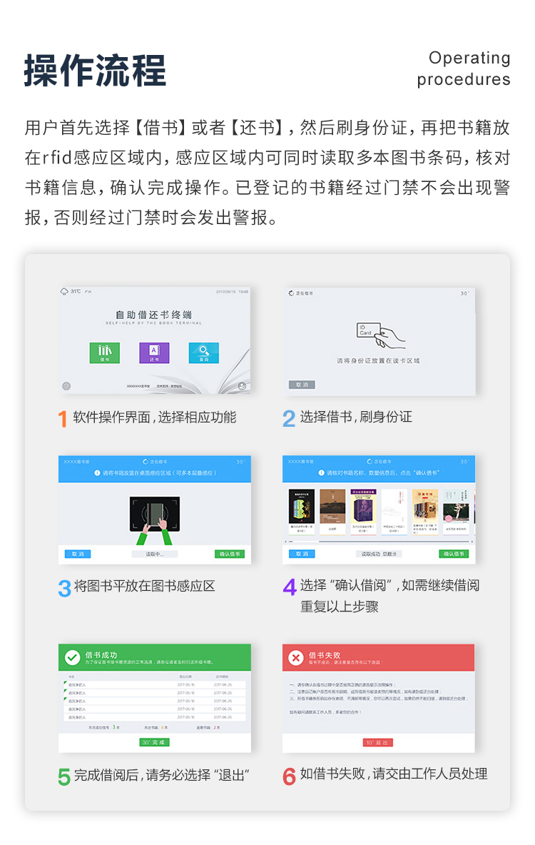 图书馆自助借还书终端操作方法